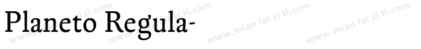 Planeto Regula字体转换